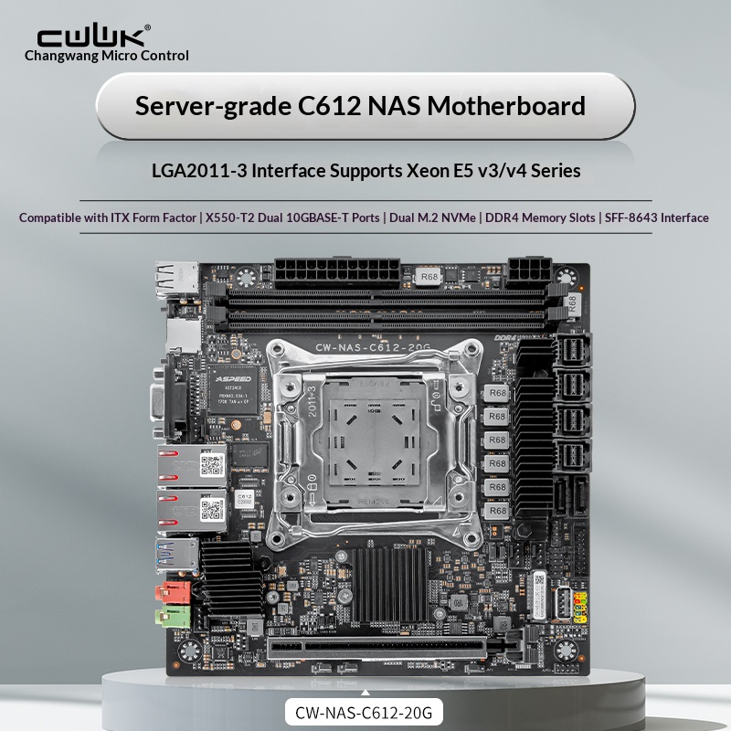 C612 LGA 2011-3 Xeon X99 Mothe - đánh giá và giá Nas Motherboard 8 Sata Mini Itx