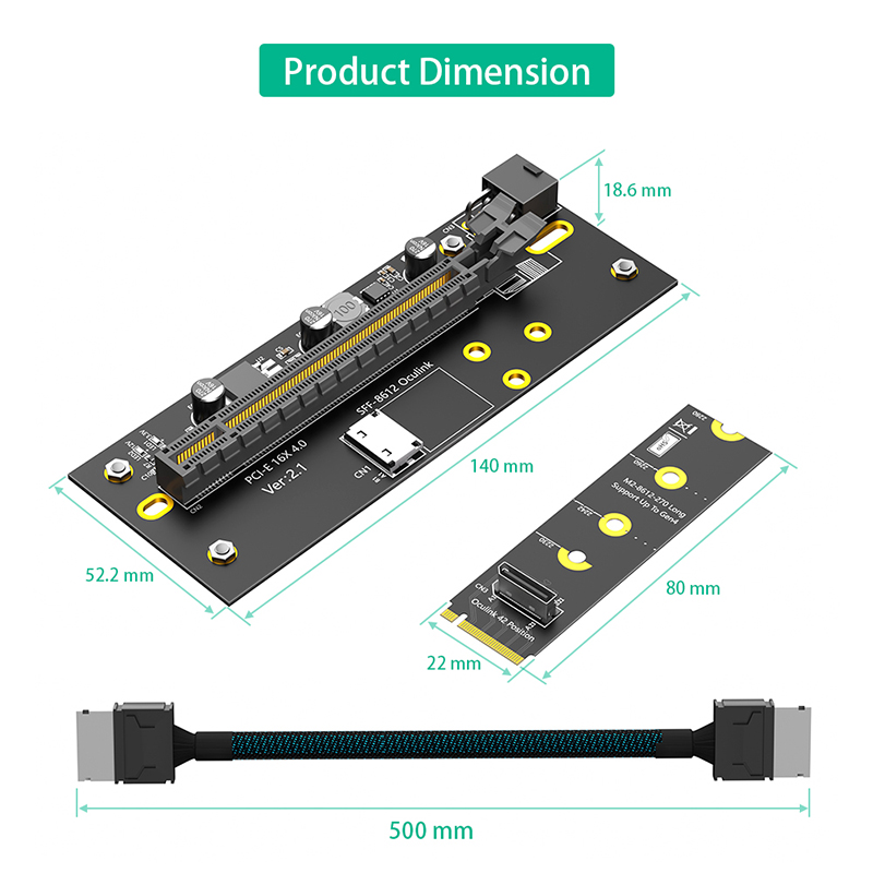 PCI Express 4.0 X16 to 2242/22 - đánh giá và giá Oculink Egpu Mini Pc