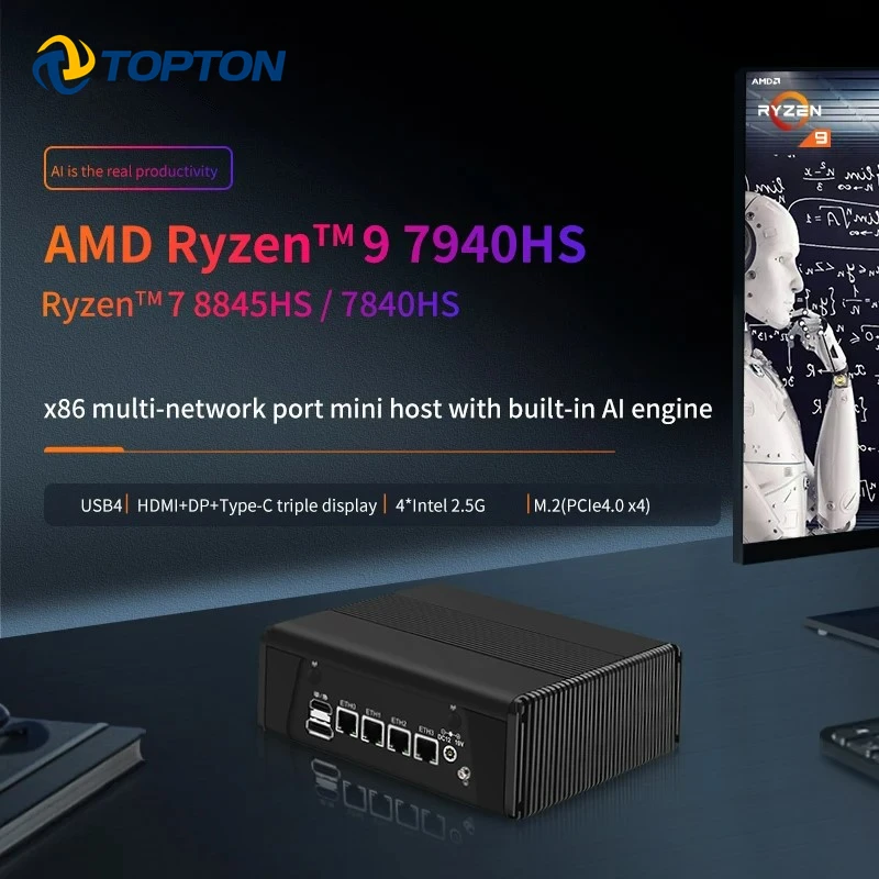 Super Deal Mini Soft Router AM - đánh giá và giá Amd Ryzen 7 7840Hs Mini Pc