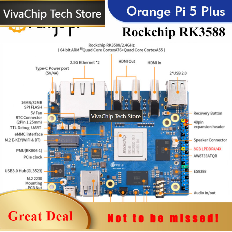 VivaChip TechOrange Pi 5 Plus  - đánh giá và giá Orange Pi 5 Plus 16Gb