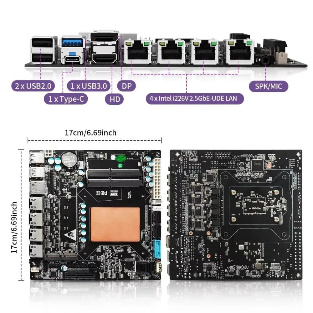 ITX NAS Motherboard with 11th  - đánh giá và giá Nas Motherboard 8 Sata Mini Itx