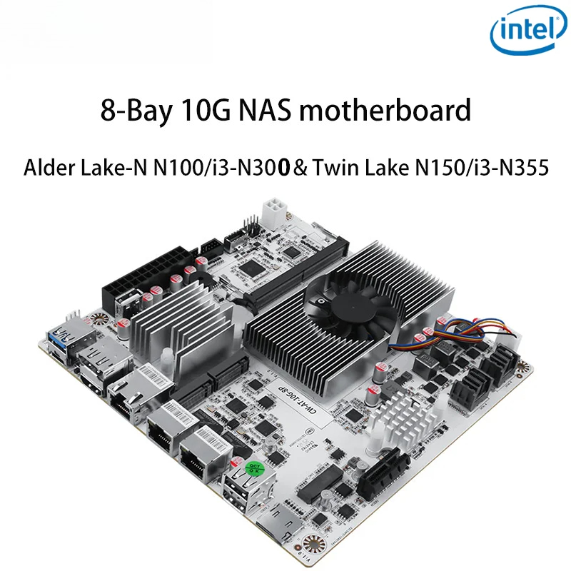 8-Bay 10G NAS Motherboard Inte - đánh giá và giá Nas Motherboard 8 Sata Mini Itx
