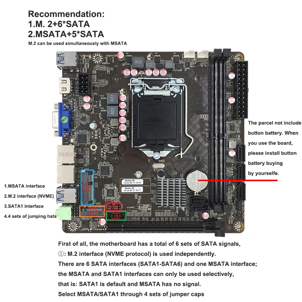 B365 Mini-ITX Motherboard LGA  - đánh giá và giá Nas Motherboard 8 Sata Mini Itx