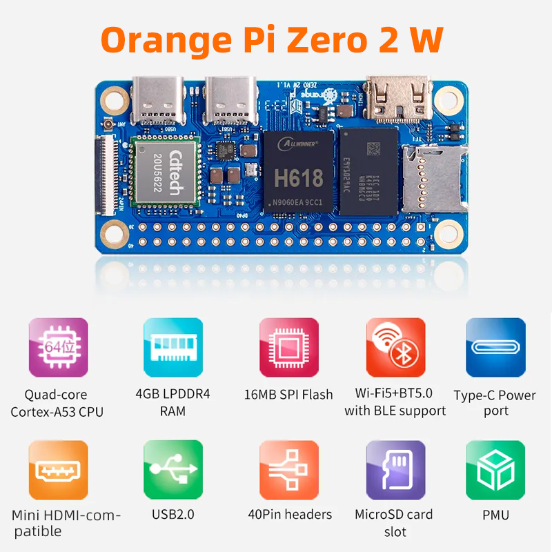 Orange Pi Zero 2W 4GB 2GB 1.5G - đánh giá và giá Rockchip Rk3588 Development Board